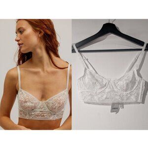 Free People | Sorento Demi Longline Bra In Ivory 32B